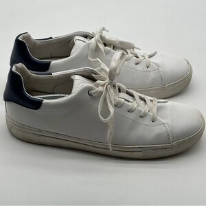 Greats Brooklyn The Royale Men's Size 13‎  White Leather Fashion Sneakers Navy